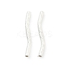 Brass Wavy Tube Beads KK-H532-36B-S-1