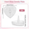 Heart Glass Jewelry Plates for Necklace ODIS-WH20002-05A-2