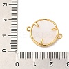 Rack Plating Brass Micro Pave Clear Cubic Zirconia Fe Connector Charms KK-L220-003G-02-3