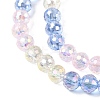 Electroplate Glass Beads Strands EGLA-D300-06-6mm-22-4