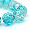 Baking Paint Crackle Glass Beads Strands X-CCG-S001-6mm-06-1