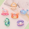 Marine Organism Theme Opaque Resin Cabochons PW-WGABCE0-07-1