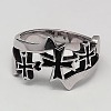 Personalized Retro 304 Stainless Steel Cross Rings for Men RJEW-F006-116-22mm-1