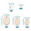 DIY Unfinished Wooden Pendant Earring Making Kits DIY-YS0001-17-8