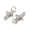 Brass Micro Pave Cubic Zirconia Charms KK-E068-VB259-3