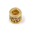 Column Rack Plating Brass Cubic Zirconia European Beads KK-L236-11G-2