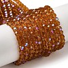 Electroplate Transparent Glass Beads Strands EGLA-A035-T4mm-L04-1