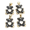 Brass Enamel Pendants KK-A153-06G-D-1