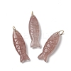 Natural Strawberry Quartz Carved Pendants G-G314-01G-01-1
