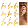 9Pcs Stainless Steel Pave Clear Cubic Zirconia Cartilage Earring Sets EJEW-PH0001-54-1