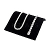 Paper Covered with Velvet Necklace Organizer Jewelry Display Stands ODIS-WH0031-37-6