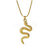 Vintage 304 Stainless Steel Snake Animal Pendant Necklaces LV0178-1-1