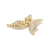 Brass Pave Clear Cubic Zirconia Pendants LS-KK-Z061-08G-02-2