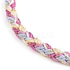 4MM Braided Nylon Cord Bracelets FIND-A057-01G-16-2