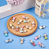 18Pcs 9 Colors Resin & Glass Pearl Angel Pendants FIND-TA0004-23-4