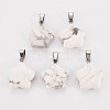 Star Natural Howlite Pendants G-Q367-18-1