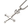 Non-Tarnish Cross Pendant Necklaces LS-NJEW-C044-04P-1