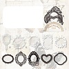 10Pcs 10 Styles Vintage Lace Waterproof PET Stickers Sets DIY-M066-05B-1