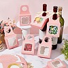 Square Kraft Paper Festival Gift Storage Boxes with Thank You Sticker and Polyester Ribbon CON-PH0003-06-4