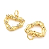 Rack Plating Brass & Cubic Zirconia Pendants KK-S371-05G-2