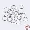 Anti-Tarnish Rhodium Plated 925 Sterling Silver Round Rings STER-F036-03P-0.7x7-1