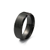 201 Stainless Steel Plain Band Ring for Men Women RJEW-WH0010-06F-MB-1