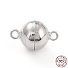 Anti-Tarnish Rhodium Plated 925 Sterling Silver Magnetic Clasps LS-STER-A001-02A-P-4