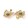 Brass Micro Pave Cubic Zirconia Pendants ZIRC-I063-44G-4