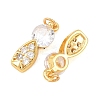 Brass Micro Pave Cubic Zirconia Pendants KK-F927-03G-2