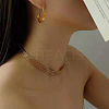 304 Stainless Steel Mesh Chain Necklace for Men Women LS-NJEW-P271-02G-4