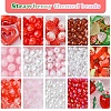Acrylic Beads with ABS Plastic Imitation Pearl Beads with Alloy Enamel Pendants with Strong Stretchy Beading Elastic Thread Set DIY-FS0007-55-2