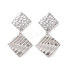 304 Stainless Steel Double Rhombus Dangle Stud Earrings for Women EJEW-G328-13-2