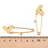 Crisscross Heart 304 Stainless Steel Safety Pins Brooch Findings SA-CBA098D-15E-G01-3