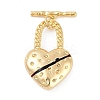 Brass Enamel Toggle Clasps KK-K391-13G-1
