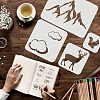 Plastic Drawing Painting Stencils Templates DIY-WH0172-691-3