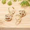 Brass Micro Pave Clear Cubic Zirconia Hoop Earrings for Women EJEW-G428-24G-03-3