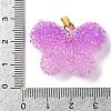 Transparent Resin Dotted Rhinetone Pendants RESI-N040-02G-05-RS-3