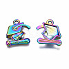Rainbow Color Alloy Pendants PALLOY-N163-108-NR-3