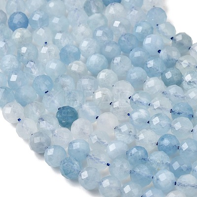 Natural Aquamarine Beads Strands G-C218-B02-6mm-1