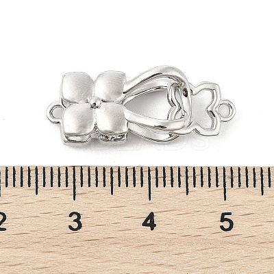 Brass Micro Pave Clear Cubic Zirconia Interlocking Clasps KK-U059-16P-1