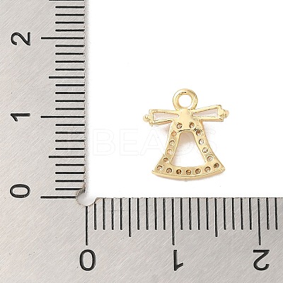 Christmas Theme Brass Micro Pave Cubic Zirconia Charms  KK-P278-02B-G-1