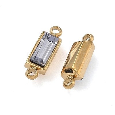 Birthstone 304 Stainless Steel Rhinestone Connector Charms STAS-L022-576G-04-1