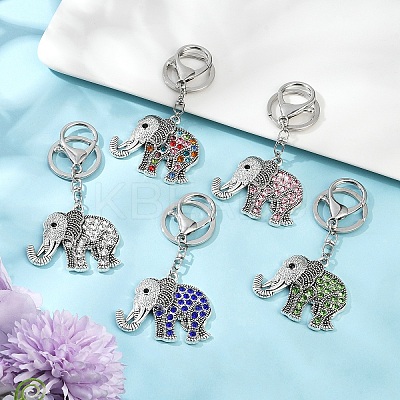 Alloy Rhinestone Keychain KEYC-YW00178-01-1