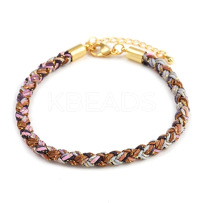 4MM Braided Nylon Cord Bracelets FIND-A057-01G-08-1