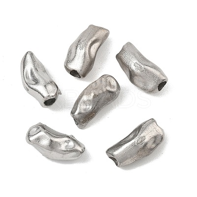 Hammered 304 Stainless Steel Beads STAS-B127-01P-11-1