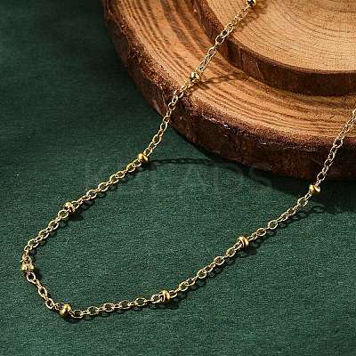 304 Stainless Steel Satellite Chain Necklaces NJEW-L173-012-G-1