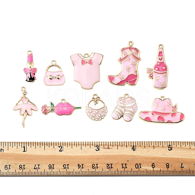 20Pcs 10 Styles Rack Plating Alloy Enamel Pendants ENAM-FS0002-74-1
