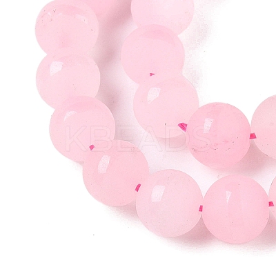 Frosted Natural White Jade Beads Strands G-T138-8mm-209E-1