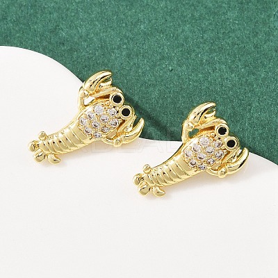 Brass Micro Pave Cubic Zirconia Pendant & Stud Earrings Sets for Women SJEW-F227-01F-G-1