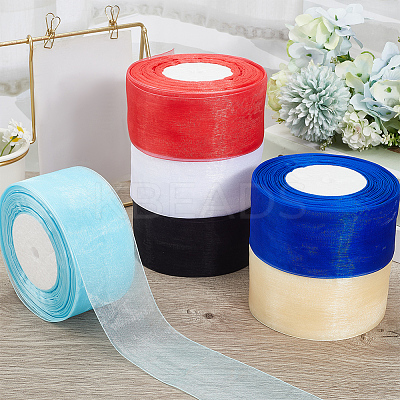 1 Rolls Sheer Organza Ribbon SRIB-CY0001-22C-01-1